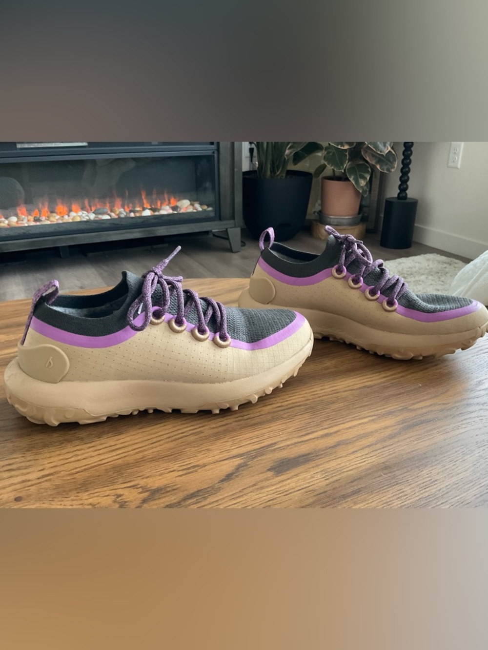 allbirds Women’s Athletic Sneaker — Gray, Tan & Purple